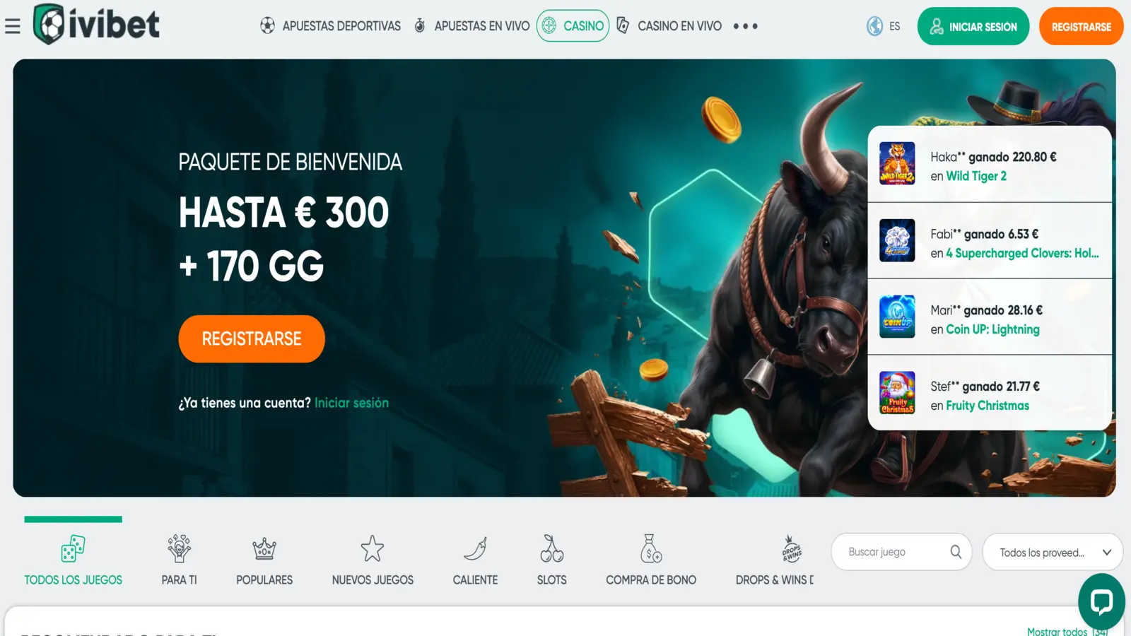 IviBet P&aacute;gina principal