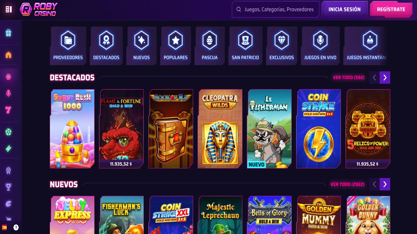 RobyCasino Juegos